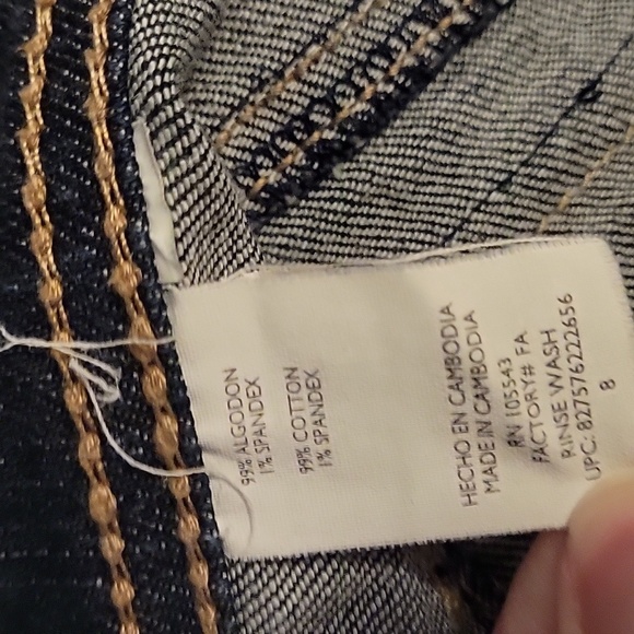 Daisy Fuentes blue jean denim mini skirt womens size 8 gently loved - Picture 6 of 8